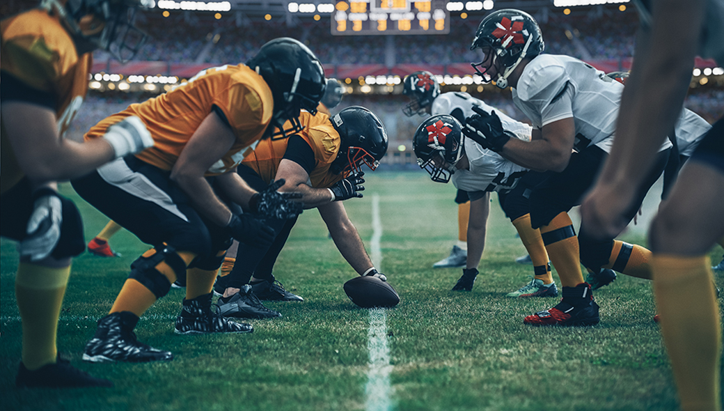 football teams playing on field 